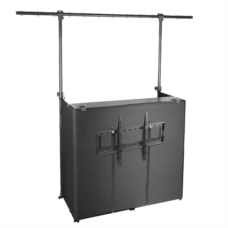 DJ stôl so svetelným barom a držiakom na TV